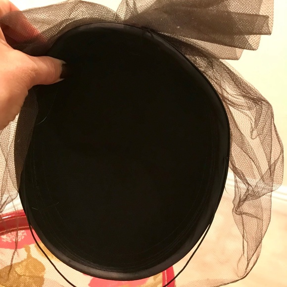 ❤️ Black vintage oval-shaped hat - Picture 2 of 6